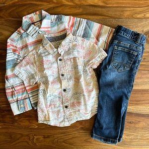 Lot of Cat & Jack/Carter’s Button Ups/Jeans - 2T
